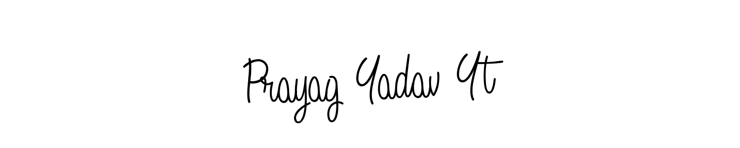 Use a signature maker to create a handwritten signature online. With this signature software, you can design (Angelique-Rose-font-FFP) your own signature for name Prayag Yadav Yt. Prayag Yadav Yt signature style 5 images and pictures png