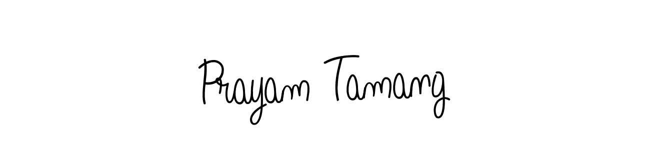 Angelique-Rose-font-FFP is a professional signature style that is perfect for those who want to add a touch of class to their signature. It is also a great choice for those who want to make their signature more unique. Get Prayam Tamang name to fancy signature for free. Prayam Tamang signature style 5 images and pictures png