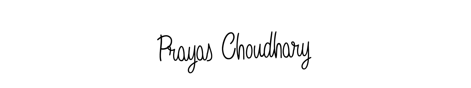 Make a beautiful signature design for name Prayas Choudhary. With this signature (Angelique-Rose-font-FFP) style, you can create a handwritten signature for free. Prayas Choudhary signature style 5 images and pictures png