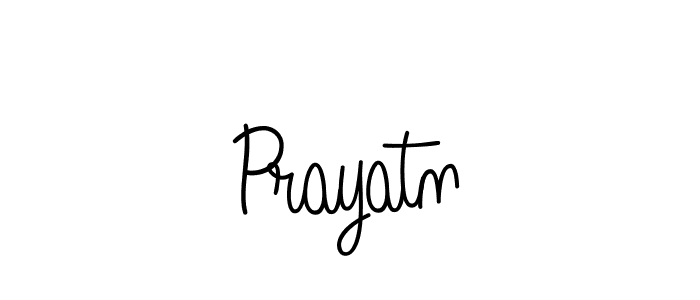 Make a beautiful signature design for name Prayatn. With this signature (Angelique-Rose-font-FFP) style, you can create a handwritten signature for free. Prayatn signature style 5 images and pictures png