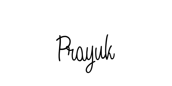 Design your own signature with our free online signature maker. With this signature software, you can create a handwritten (Angelique-Rose-font-FFP) signature for name Prayuk. Prayuk signature style 5 images and pictures png