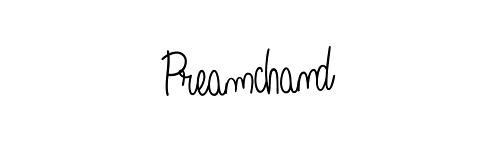 The best way (Angelique-Rose-font-FFP) to make a short signature is to pick only two or three words in your name. The name Preamchand include a total of six letters. For converting this name. Preamchand signature style 5 images and pictures png