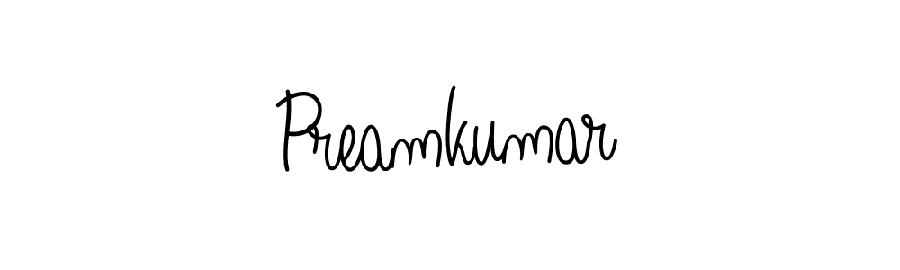 Design your own signature with our free online signature maker. With this signature software, you can create a handwritten (Angelique-Rose-font-FFP) signature for name Preamkumar. Preamkumar signature style 5 images and pictures png