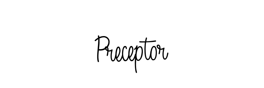 Use a signature maker to create a handwritten signature online. With this signature software, you can design (Angelique-Rose-font-FFP) your own signature for name Preceptor. Preceptor signature style 5 images and pictures png