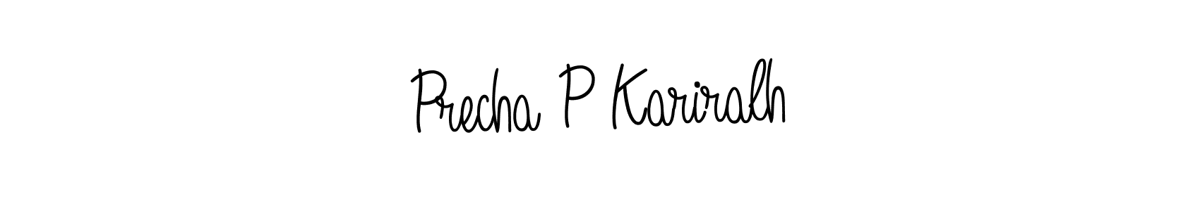 Design your own signature with our free online signature maker. With this signature software, you can create a handwritten (Angelique-Rose-font-FFP) signature for name Precha P Kariralh. Precha P Kariralh signature style 5 images and pictures png