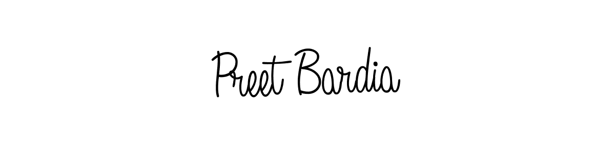 The best way (Angelique-Rose-font-FFP) to make a short signature is to pick only two or three words in your name. The name Preet Bardia include a total of six letters. For converting this name. Preet Bardia signature style 5 images and pictures png