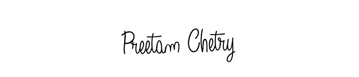 How to make Preetam Chetry signature? Angelique-Rose-font-FFP is a professional autograph style. Create handwritten signature for Preetam Chetry name. Preetam Chetry signature style 5 images and pictures png