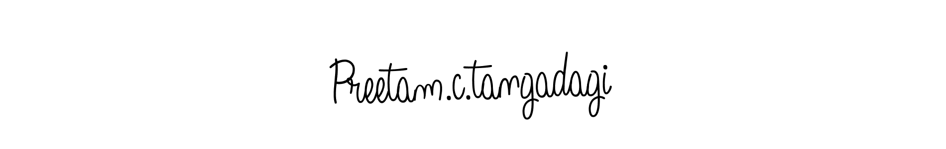 Use a signature maker to create a handwritten signature online. With this signature software, you can design (Angelique-Rose-font-FFP) your own signature for name Preetam.c.tangadagi. Preetam.c.tangadagi signature style 5 images and pictures png