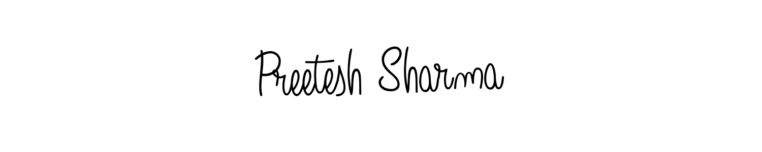 Make a beautiful signature design for name Preetesh Sharma. With this signature (Angelique-Rose-font-FFP) style, you can create a handwritten signature for free. Preetesh Sharma signature style 5 images and pictures png