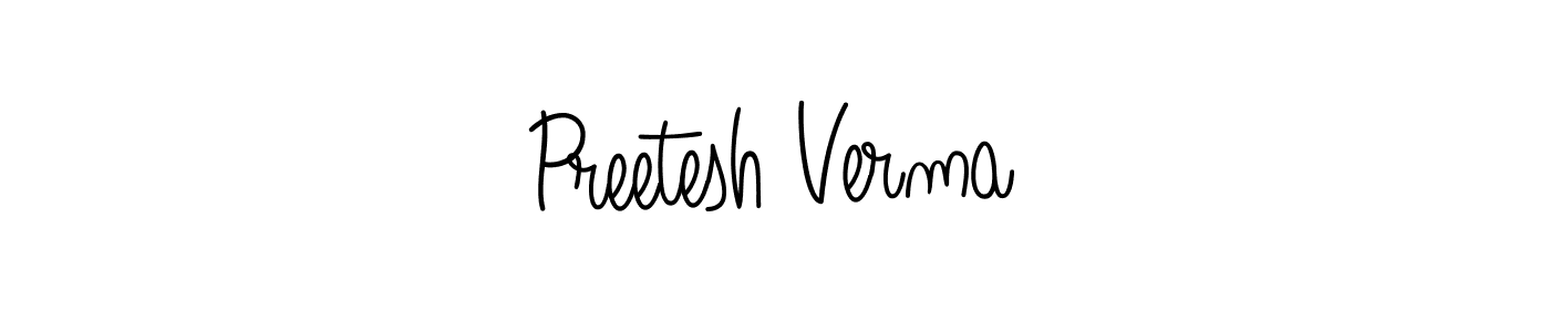 Preetesh Verma stylish signature style. Best Handwritten Sign (Angelique-Rose-font-FFP) for my name. Handwritten Signature Collection Ideas for my name Preetesh Verma. Preetesh Verma signature style 5 images and pictures png