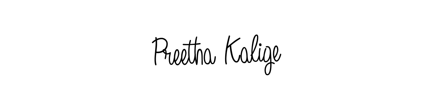 Once you've used our free online signature maker to create your best signature Angelique-Rose-font-FFP style, it's time to enjoy all of the benefits that Preetha Kalige name signing documents. Preetha Kalige signature style 5 images and pictures png