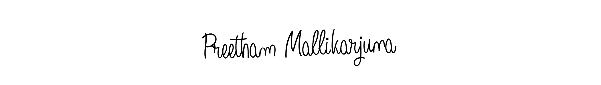 Create a beautiful signature design for name Preetham Mallikarjuna. With this signature (Angelique-Rose-font-FFP) fonts, you can make a handwritten signature for free. Preetham Mallikarjuna signature style 5 images and pictures png