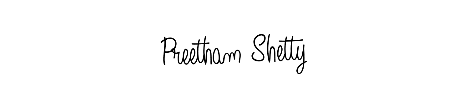You should practise on your own different ways (Angelique-Rose-font-FFP) to write your name (Preetham Shetty) in signature. don't let someone else do it for you. Preetham Shetty signature style 5 images and pictures png