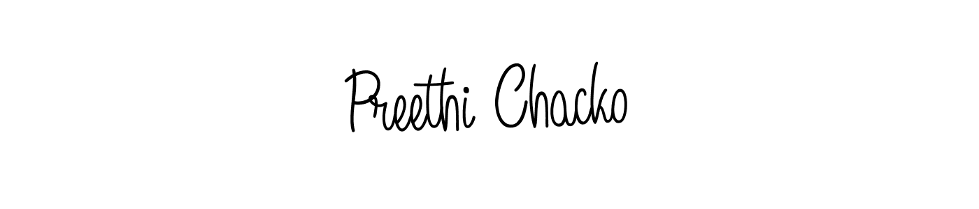 Create a beautiful signature design for name Preethi Chacko. With this signature (Angelique-Rose-font-FFP) fonts, you can make a handwritten signature for free. Preethi Chacko signature style 5 images and pictures png