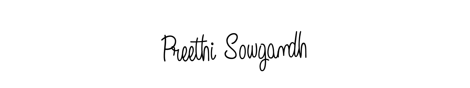 Design your own signature with our free online signature maker. With this signature software, you can create a handwritten (Angelique-Rose-font-FFP) signature for name Preethi Sowgandh. Preethi Sowgandh signature style 5 images and pictures png