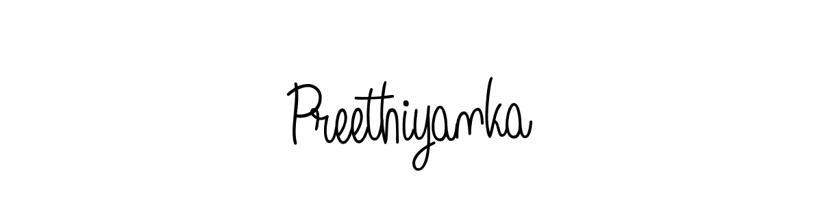 The best way (Angelique-Rose-font-FFP) to make a short signature is to pick only two or three words in your name. The name Preethiyanka include a total of six letters. For converting this name. Preethiyanka signature style 5 images and pictures png