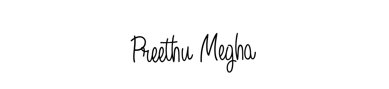 Angelique-Rose-font-FFP is a professional signature style that is perfect for those who want to add a touch of class to their signature. It is also a great choice for those who want to make their signature more unique. Get Preethu Megha name to fancy signature for free. Preethu Megha signature style 5 images and pictures png