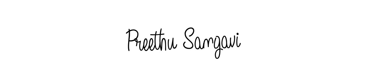 Angelique-Rose-font-FFP is a professional signature style that is perfect for those who want to add a touch of class to their signature. It is also a great choice for those who want to make their signature more unique. Get Preethu Sangavi name to fancy signature for free. Preethu Sangavi signature style 5 images and pictures png