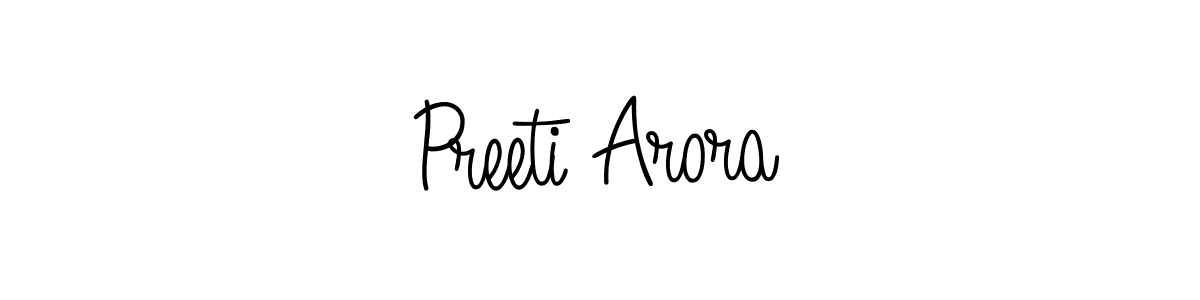 Create a beautiful signature design for name Preeti Arora. With this signature (Angelique-Rose-font-FFP) fonts, you can make a handwritten signature for free. Preeti Arora signature style 5 images and pictures png