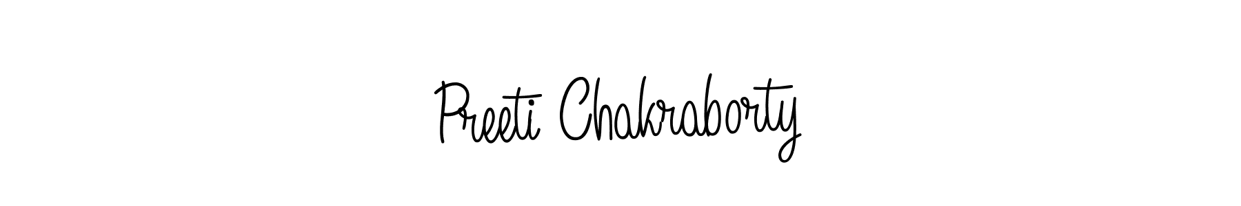 Preeti Chakraborty stylish signature style. Best Handwritten Sign (Angelique-Rose-font-FFP) for my name. Handwritten Signature Collection Ideas for my name Preeti Chakraborty. Preeti Chakraborty signature style 5 images and pictures png