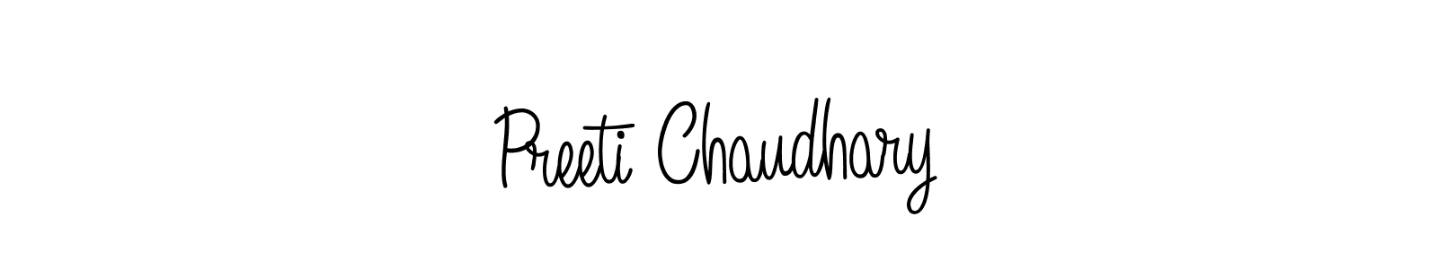 The best way (Angelique-Rose-font-FFP) to make a short signature is to pick only two or three words in your name. The name Preeti Chaudhary include a total of six letters. For converting this name. Preeti Chaudhary signature style 5 images and pictures png