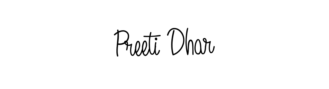 Design your own signature with our free online signature maker. With this signature software, you can create a handwritten (Angelique-Rose-font-FFP) signature for name Preeti Dhar. Preeti Dhar signature style 5 images and pictures png
