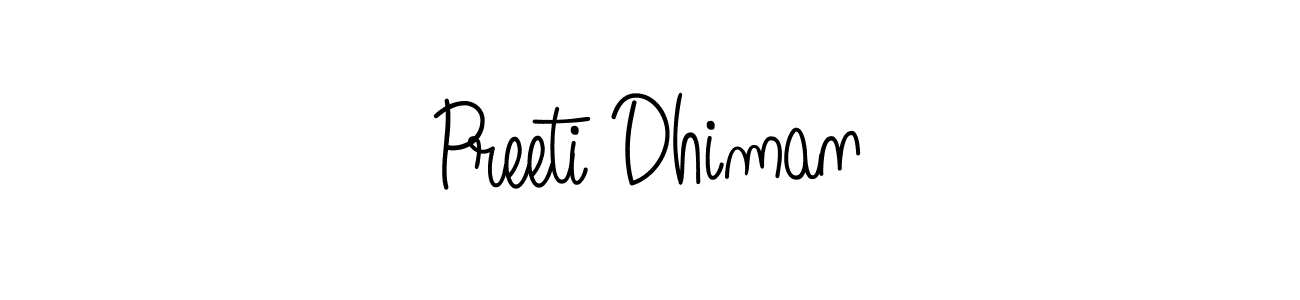 Use a signature maker to create a handwritten signature online. With this signature software, you can design (Angelique-Rose-font-FFP) your own signature for name Preeti Dhiman. Preeti Dhiman signature style 5 images and pictures png