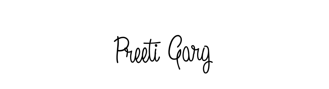 Use a signature maker to create a handwritten signature online. With this signature software, you can design (Angelique-Rose-font-FFP) your own signature for name Preeti Garg. Preeti Garg signature style 5 images and pictures png