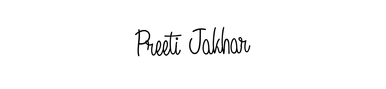Design your own signature with our free online signature maker. With this signature software, you can create a handwritten (Angelique-Rose-font-FFP) signature for name Preeti Jakhar. Preeti Jakhar signature style 5 images and pictures png
