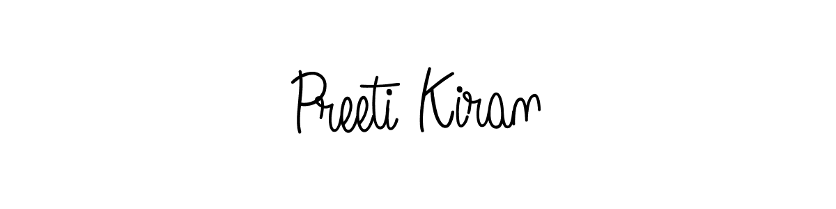 Also we have Preeti Kiran name is the best signature style. Create professional handwritten signature collection using Angelique-Rose-font-FFP autograph style. Preeti Kiran signature style 5 images and pictures png