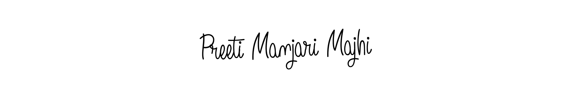 How to make Preeti Manjari Majhi name signature. Use Angelique-Rose-font-FFP style for creating short signs online. This is the latest handwritten sign. Preeti Manjari Majhi signature style 5 images and pictures png