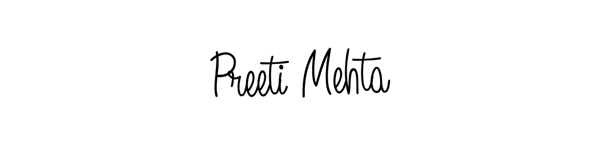 Preeti Mehta stylish signature style. Best Handwritten Sign (Angelique-Rose-font-FFP) for my name. Handwritten Signature Collection Ideas for my name Preeti Mehta. Preeti Mehta signature style 5 images and pictures png