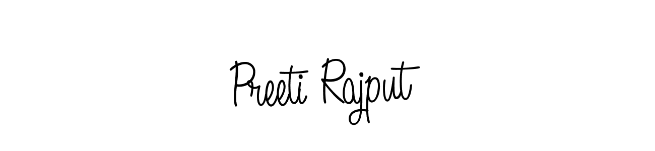 Make a beautiful signature design for name Preeti Rajput. With this signature (Angelique-Rose-font-FFP) style, you can create a handwritten signature for free. Preeti Rajput signature style 5 images and pictures png