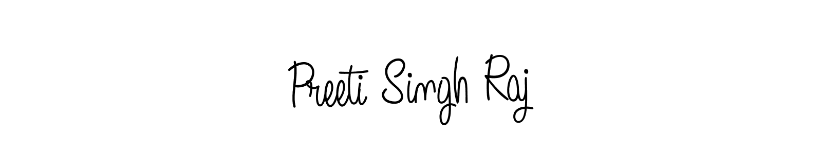 Create a beautiful signature design for name Preeti Singh Raj. With this signature (Angelique-Rose-font-FFP) fonts, you can make a handwritten signature for free. Preeti Singh Raj signature style 5 images and pictures png