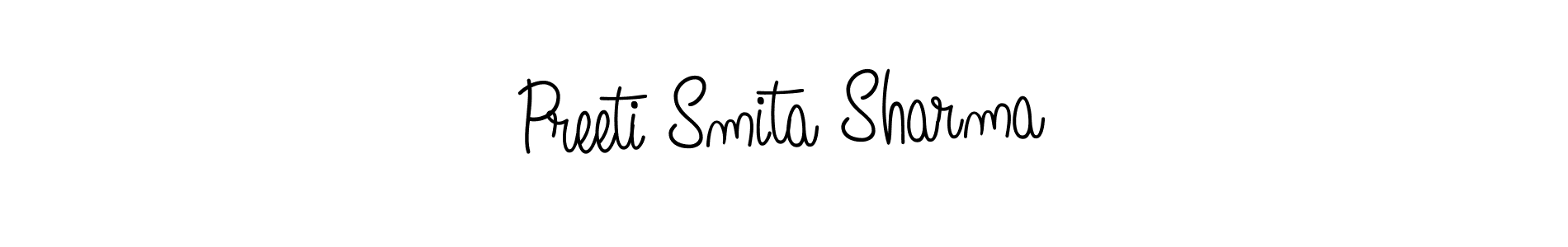 if you are searching for the best signature style for your name Preeti Smita Sharma. so please give up your signature search. here we have designed multiple signature styles  using Angelique-Rose-font-FFP. Preeti Smita Sharma signature style 5 images and pictures png