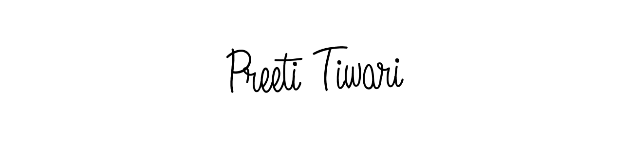 You should practise on your own different ways (Angelique-Rose-font-FFP) to write your name (Preeti Tiwari) in signature. don't let someone else do it for you. Preeti Tiwari signature style 5 images and pictures png