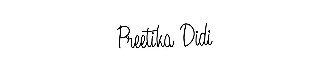 Preetika Didi stylish signature style. Best Handwritten Sign (Angelique-Rose-font-FFP) for my name. Handwritten Signature Collection Ideas for my name Preetika Didi. Preetika Didi signature style 5 images and pictures png