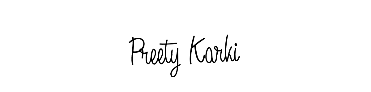 Also You can easily find your signature by using the search form. We will create Preety Karki name handwritten signature images for you free of cost using Angelique-Rose-font-FFP sign style. Preety Karki signature style 5 images and pictures png
