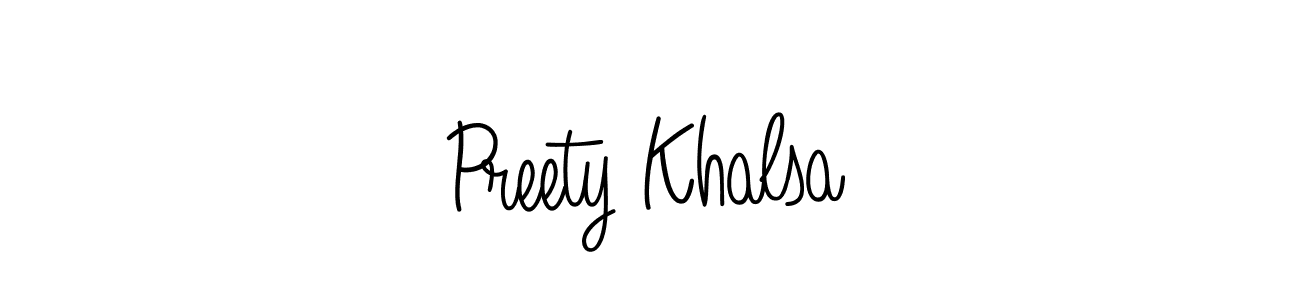 How to make Preety Khalsa signature? Angelique-Rose-font-FFP is a professional autograph style. Create handwritten signature for Preety Khalsa name. Preety Khalsa signature style 5 images and pictures png