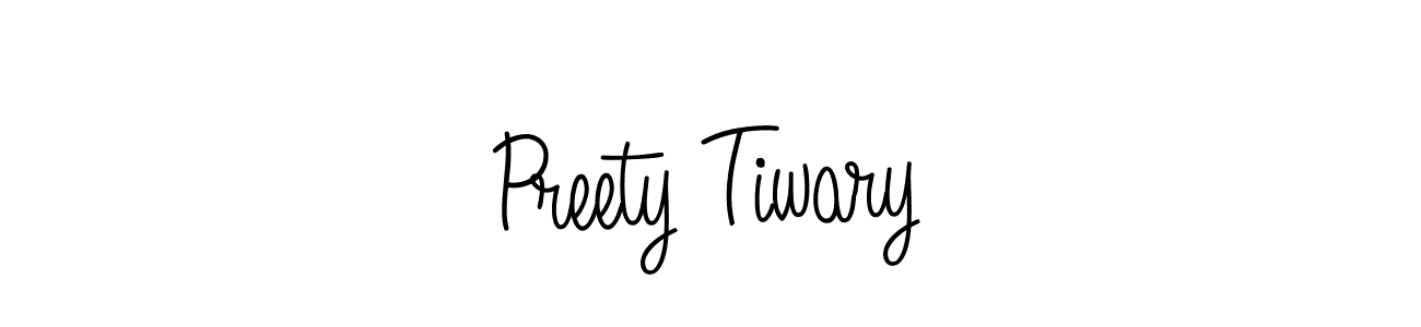 Design your own signature with our free online signature maker. With this signature software, you can create a handwritten (Angelique-Rose-font-FFP) signature for name Preety Tiwary. Preety Tiwary signature style 5 images and pictures png