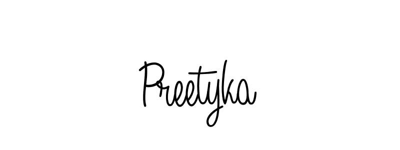 How to make Preetyka signature? Angelique-Rose-font-FFP is a professional autograph style. Create handwritten signature for Preetyka name. Preetyka signature style 5 images and pictures png