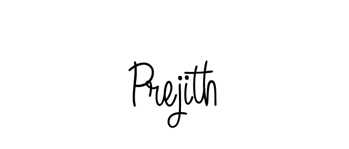 Make a beautiful signature design for name Prejith. With this signature (Angelique-Rose-font-FFP) style, you can create a handwritten signature for free. Prejith signature style 5 images and pictures png