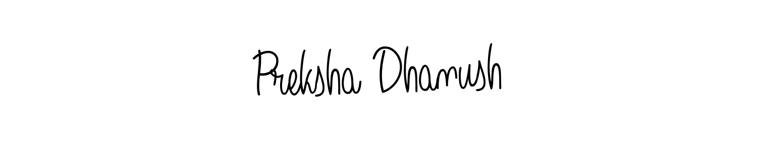 How to Draw Preksha Dhanush signature style? Angelique-Rose-font-FFP is a latest design signature styles for name Preksha Dhanush. Preksha Dhanush signature style 5 images and pictures png