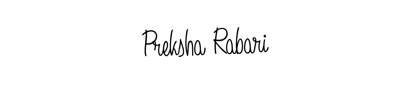 Preksha Rabari stylish signature style. Best Handwritten Sign (Angelique-Rose-font-FFP) for my name. Handwritten Signature Collection Ideas for my name Preksha Rabari. Preksha Rabari signature style 5 images and pictures png