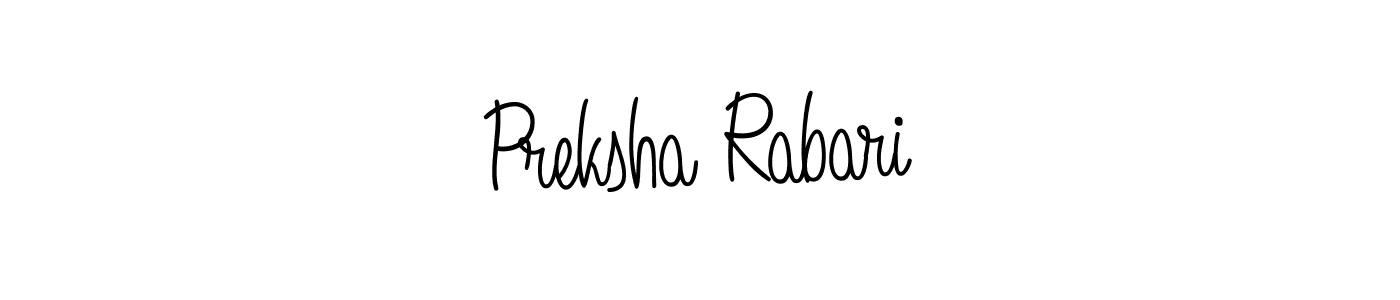 Also we have Preksha Rabari name is the best signature style. Create professional handwritten signature collection using Angelique-Rose-font-FFP autograph style. Preksha Rabari signature style 5 images and pictures png