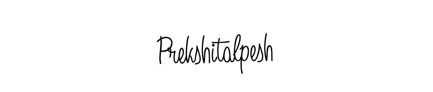 Use a signature maker to create a handwritten signature online. With this signature software, you can design (Angelique-Rose-font-FFP) your own signature for name Prekshitalpesh. Prekshitalpesh signature style 5 images and pictures png