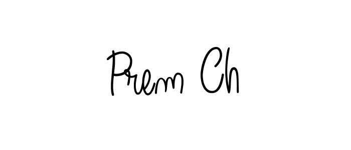 How to make Prem Ch name signature. Use Angelique-Rose-font-FFP style for creating short signs online. This is the latest handwritten sign. Prem Ch signature style 5 images and pictures png