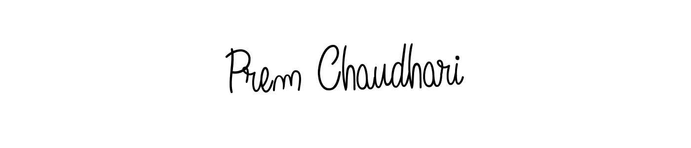 Make a beautiful signature design for name Prem Chaudhari. With this signature (Angelique-Rose-font-FFP) style, you can create a handwritten signature for free. Prem Chaudhari signature style 5 images and pictures png