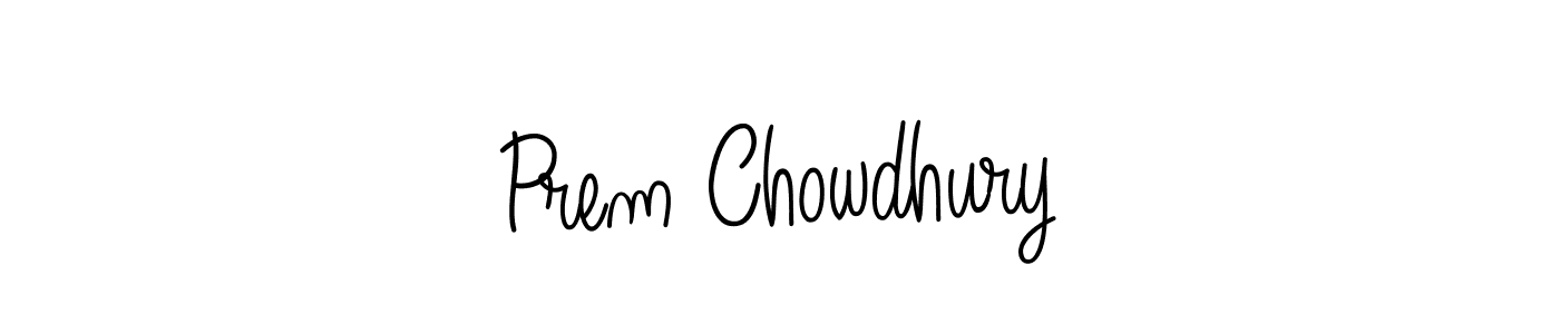 Make a beautiful signature design for name Prem Chowdhury. With this signature (Angelique-Rose-font-FFP) style, you can create a handwritten signature for free. Prem Chowdhury signature style 5 images and pictures png