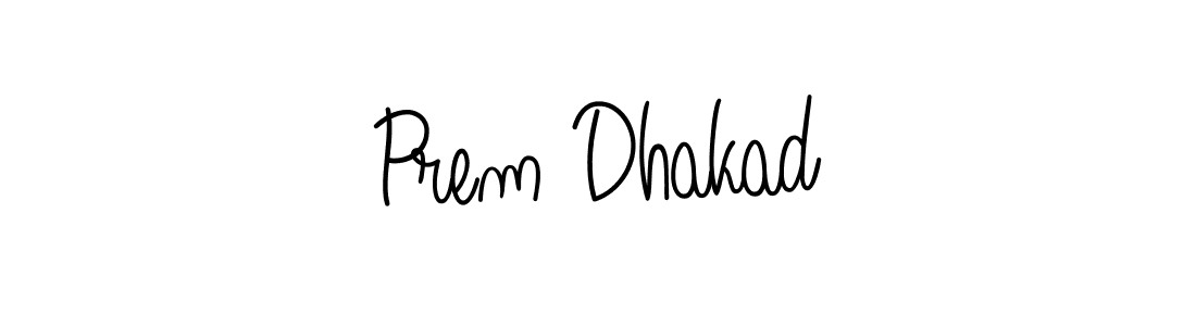 You should practise on your own different ways (Angelique-Rose-font-FFP) to write your name (Prem Dhakad) in signature. don't let someone else do it for you. Prem Dhakad signature style 5 images and pictures png